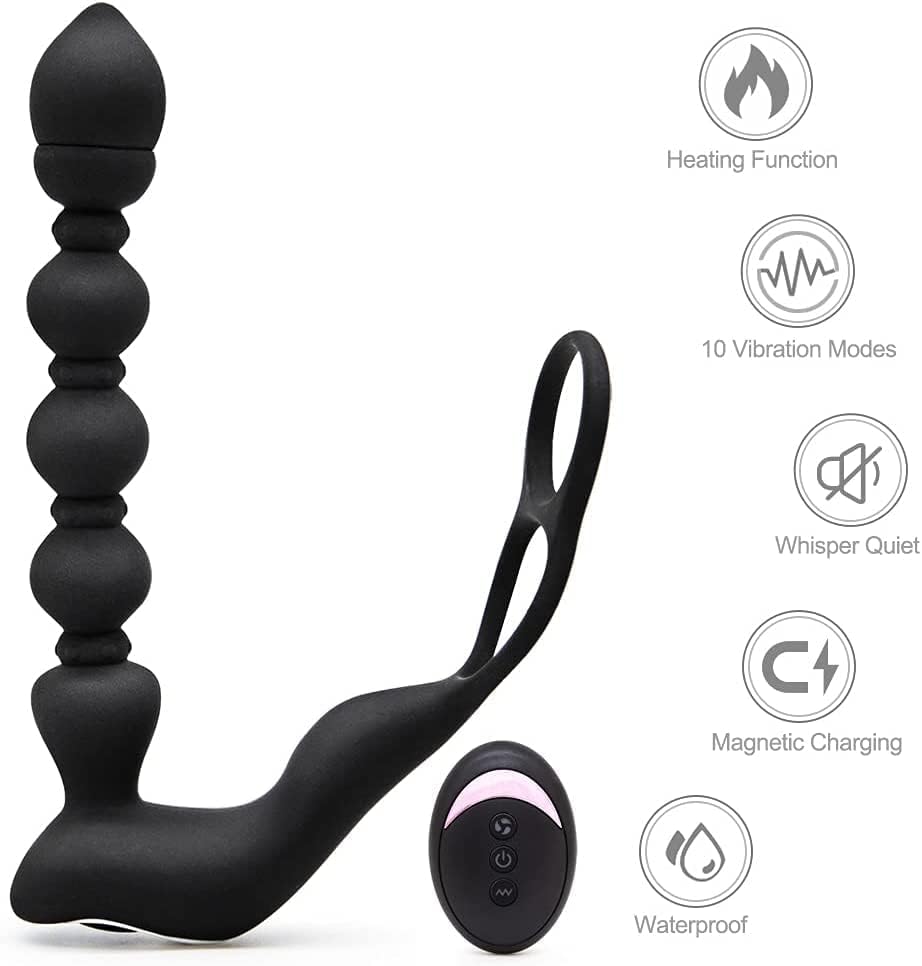 Wildest Dreamz - Vibrating Cock Ring with Anal Beads