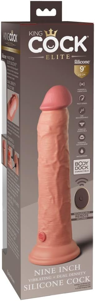 Pipedream - 9 Inch King Cock Elite Vibrating Dual Density