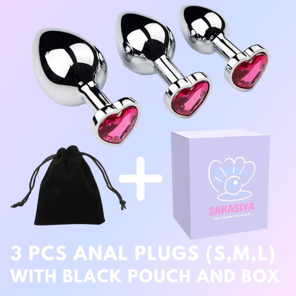 SAKASIYA - 3pc Heart Plugs Set