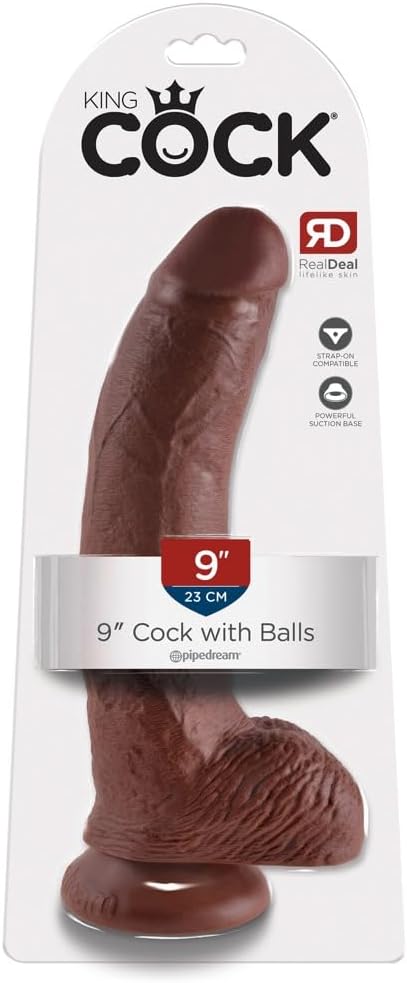 Pipedream - 9 Inch Brown King Cock with Balls