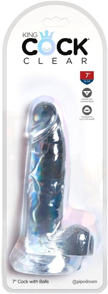 Pipedream - 7 Inch Clear King Cock With Balls