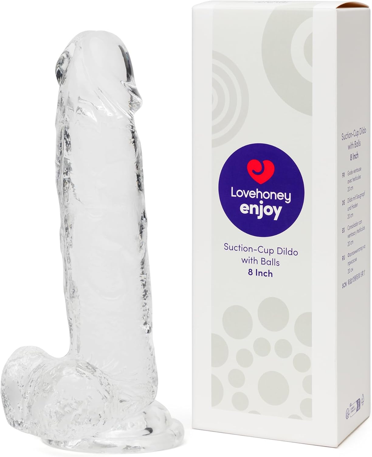 LoveHoney - Realistic 8 Inch Clear Dildo