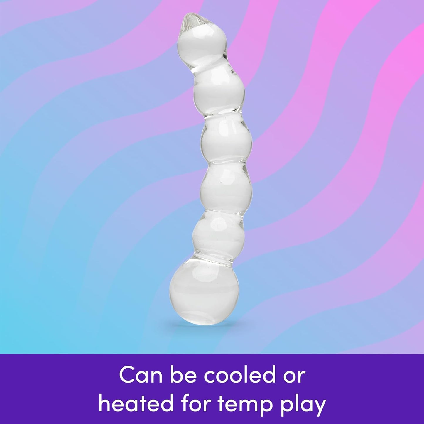 LoveHoney - 7 Inch Beaded Glass Dildo