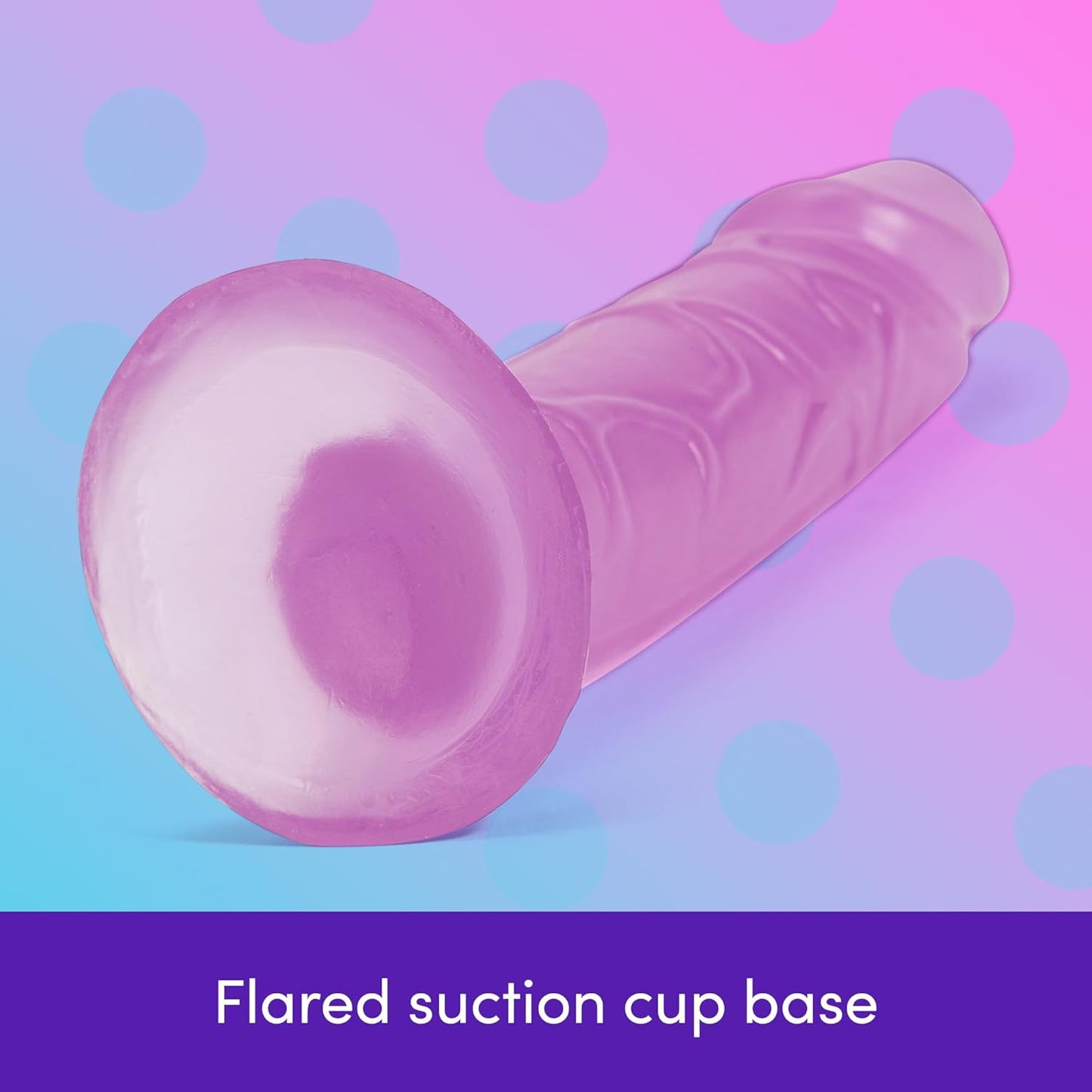 LoveHoney - 6 Inch Firm Purple Dildo