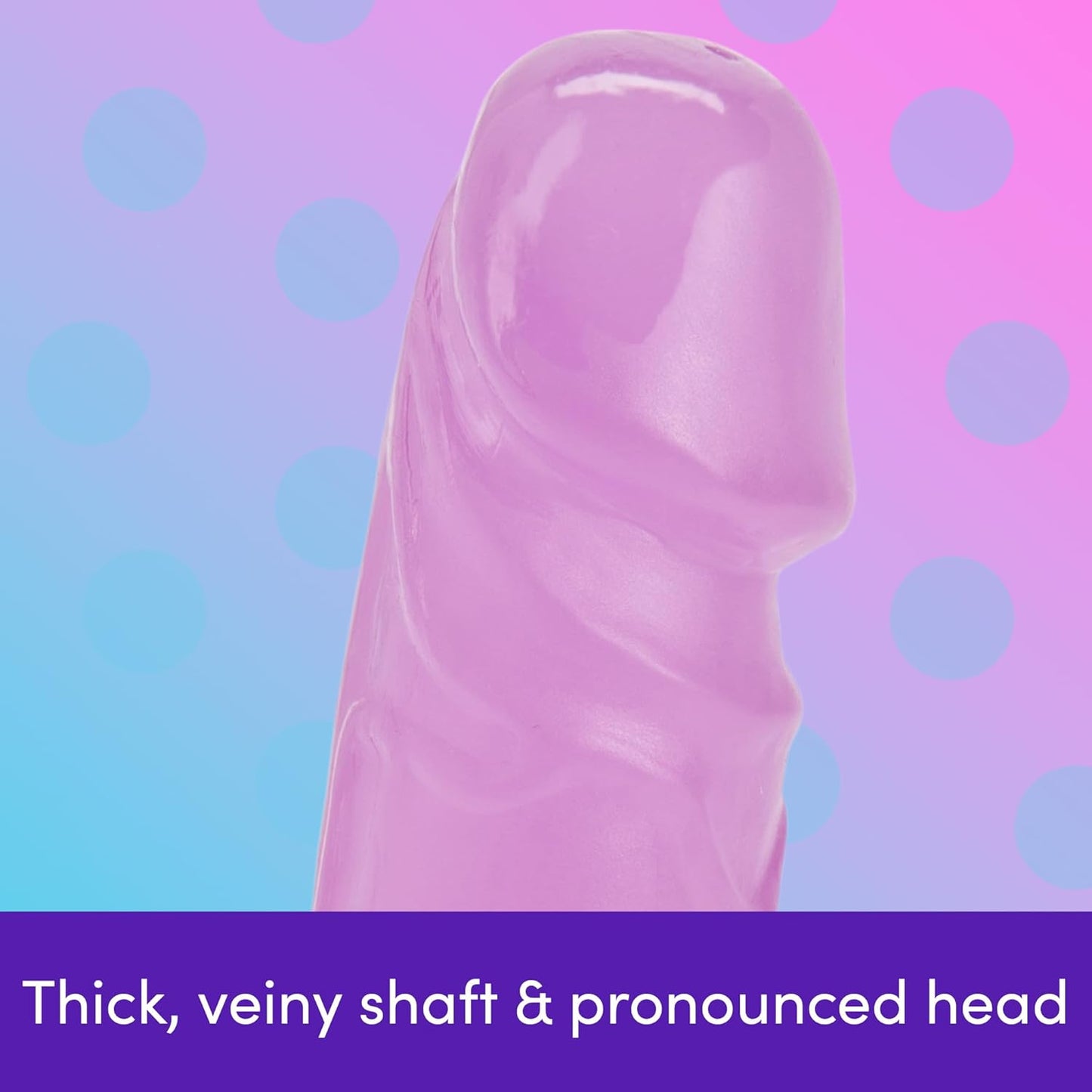 LoveHoney - 6 Inch Firm Purple Dildo