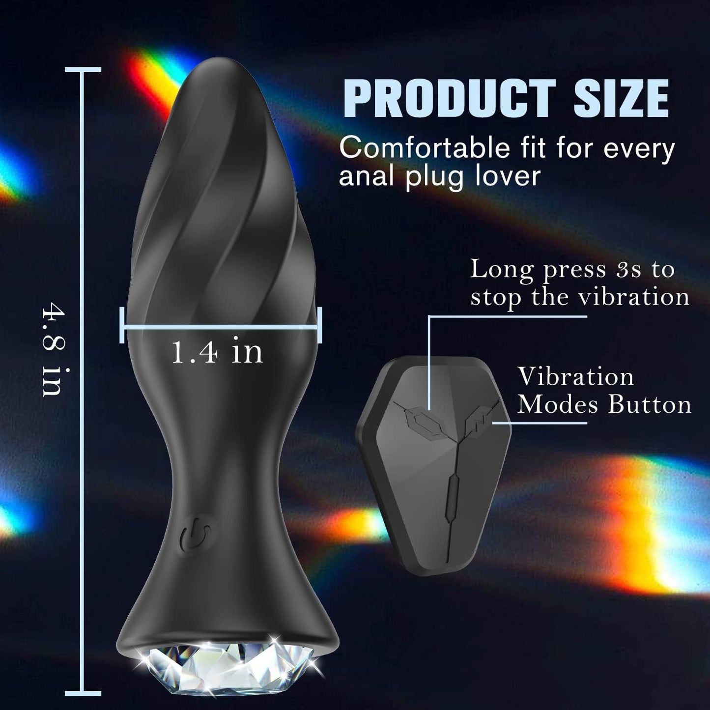 DAYTHI - Vibrating Jewellery Butt Plug