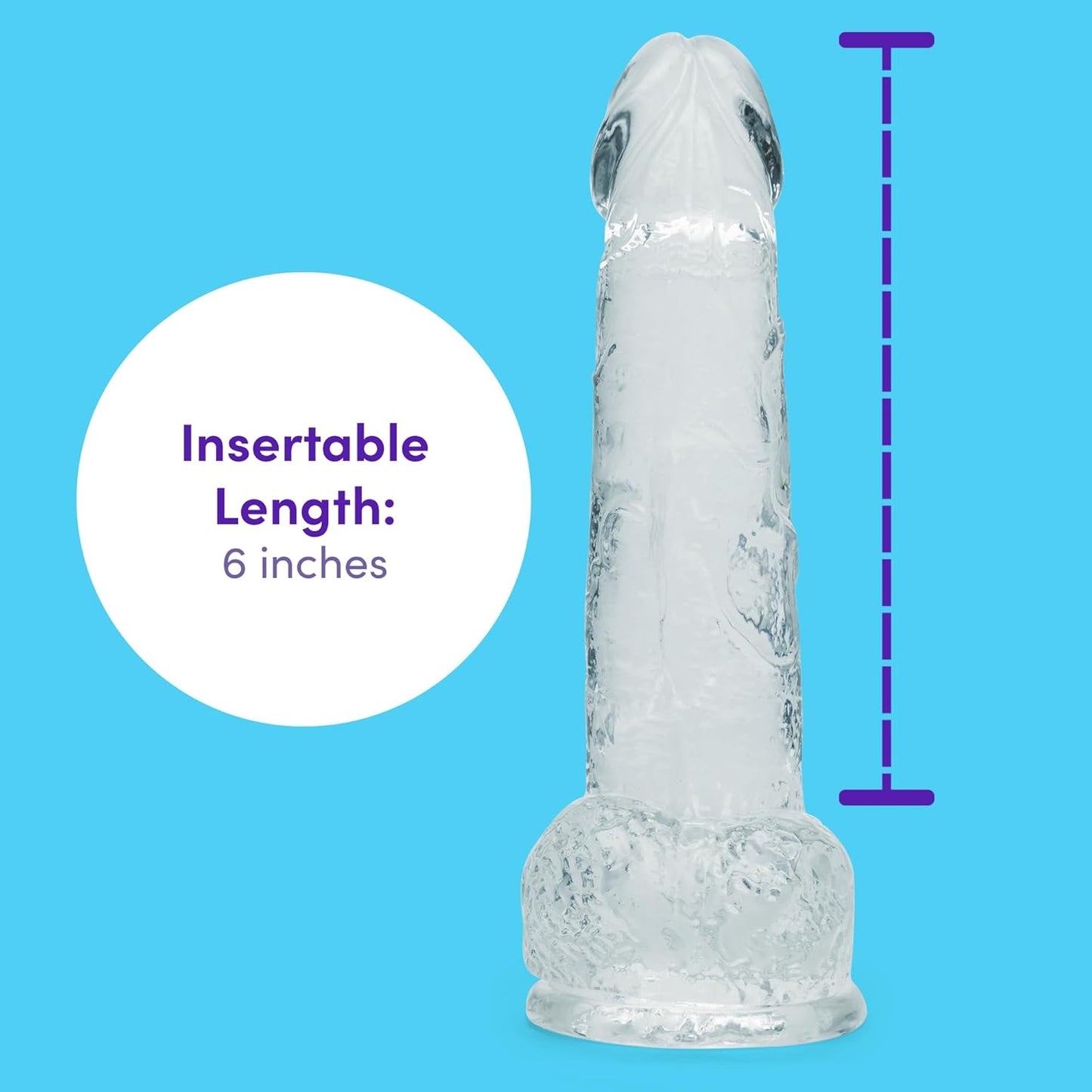LoveHoney - Realistic 8 Inch Clear Dildo