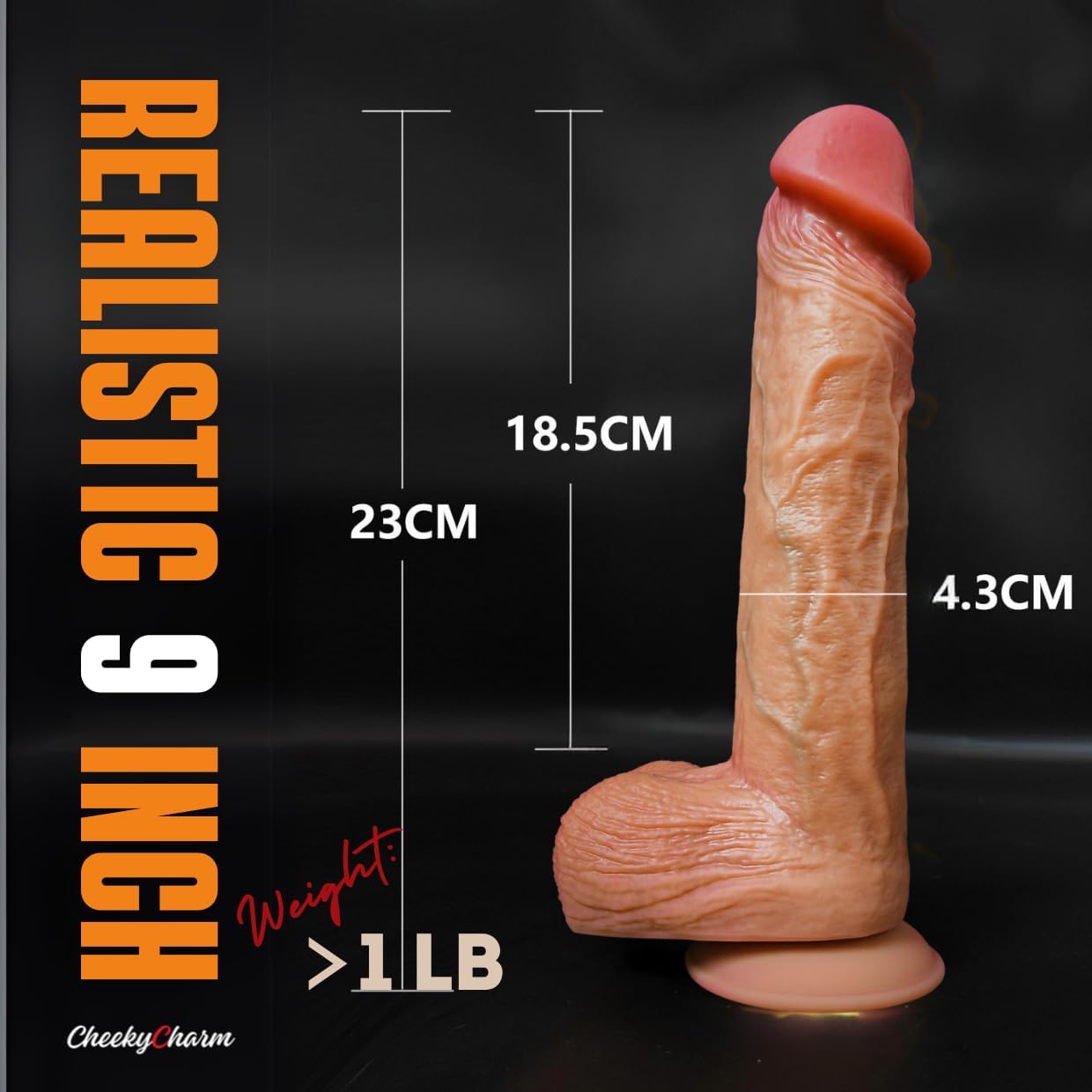 Cheeky Charm - 9 Inch Realistic Dildo