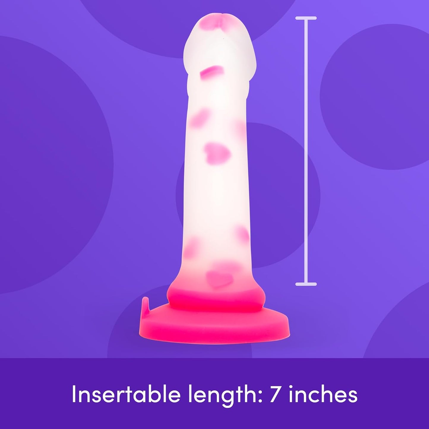 LoveHoney - 7 Inch Love Heart Dildo