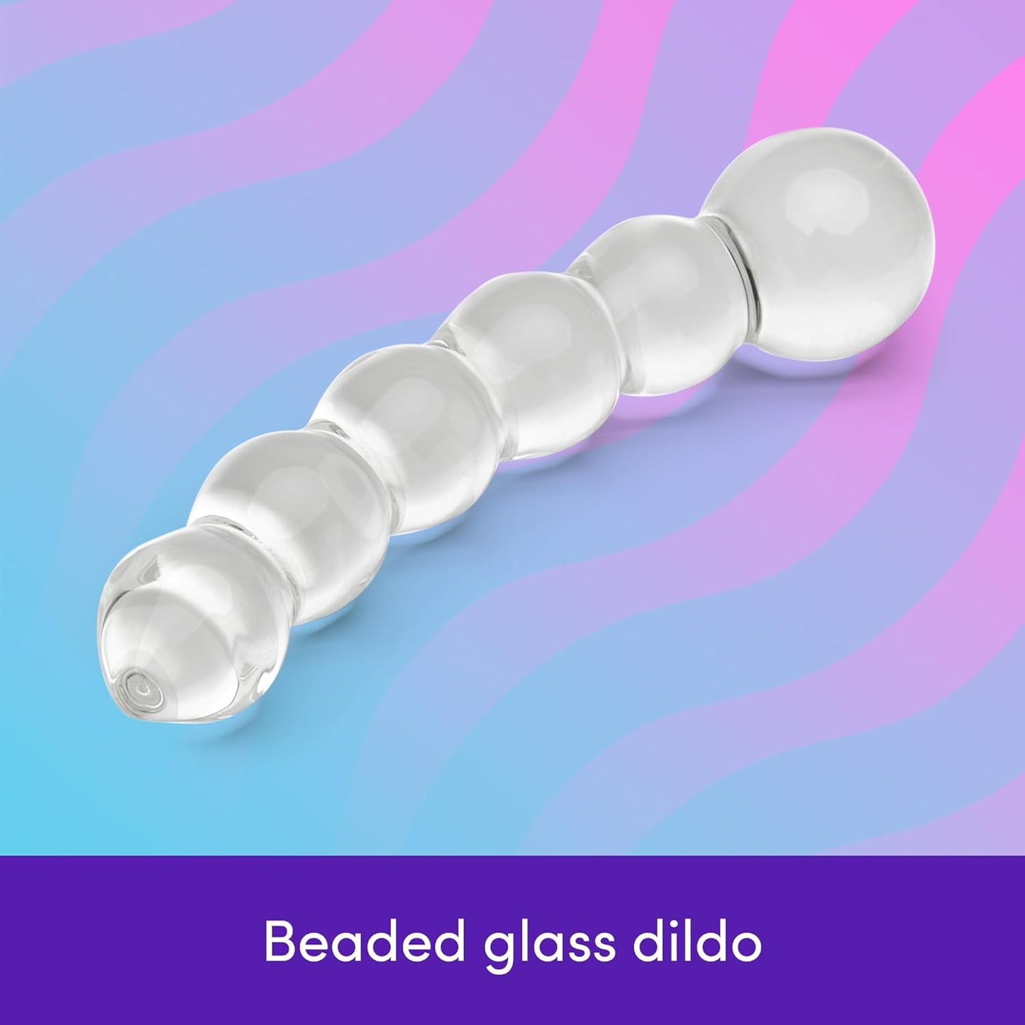LoveHoney - 7 Inch Beaded Glass Dildo