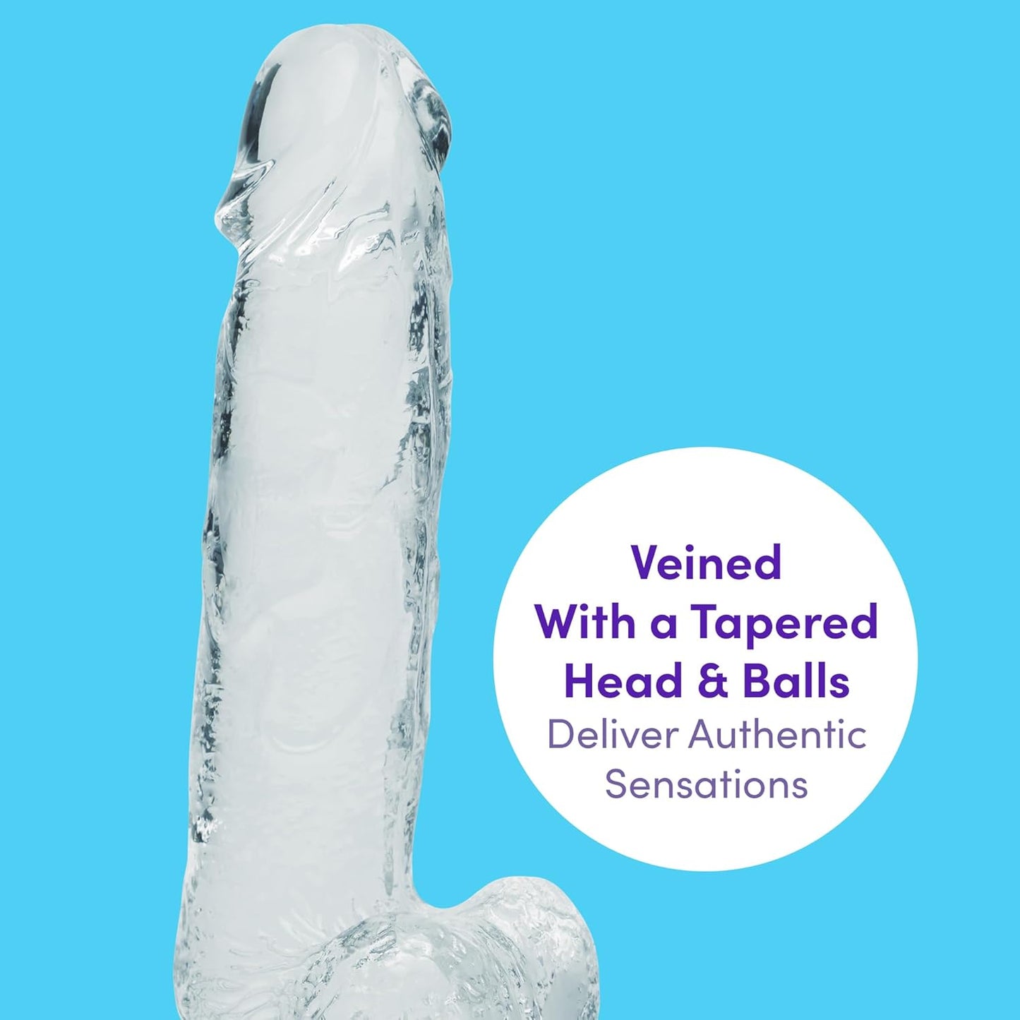 LoveHoney - Realistic 8 Inch Clear Dildo
