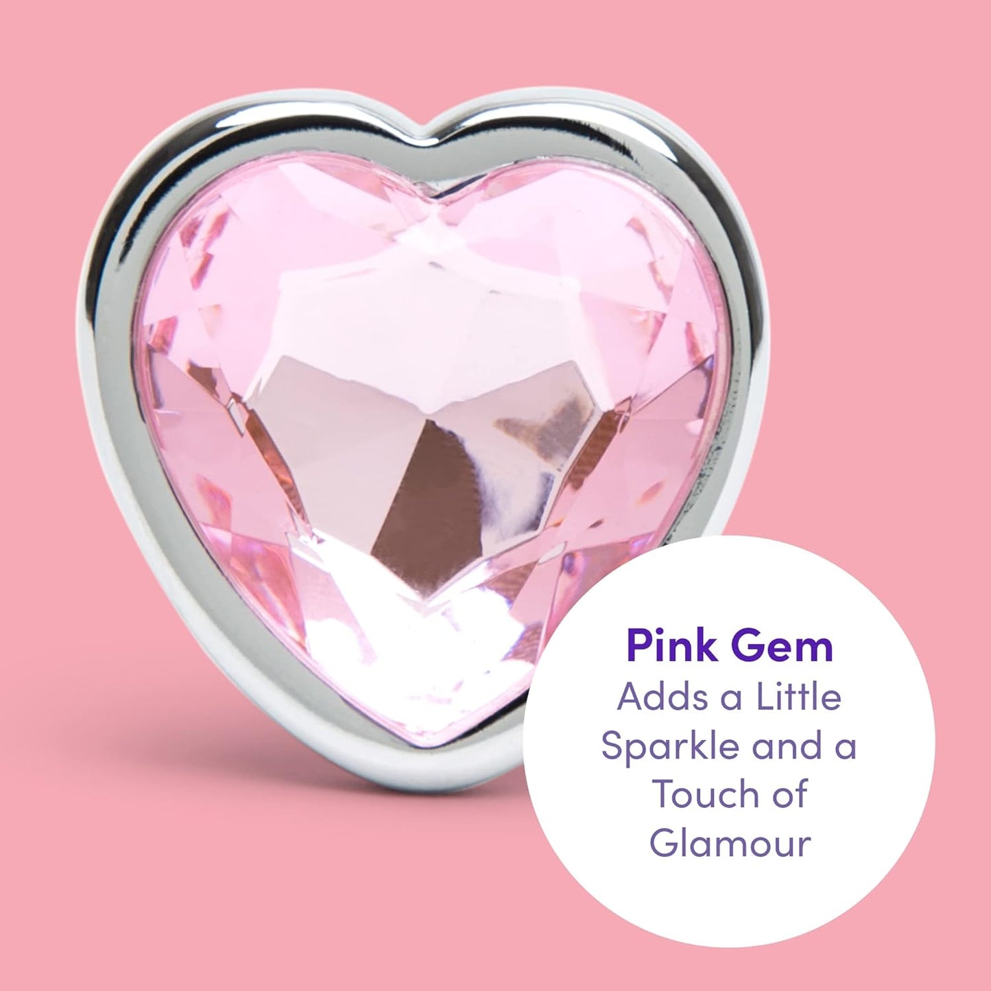 LoveHoney - Jewelled Pink Heart Shaped Butt Plug
