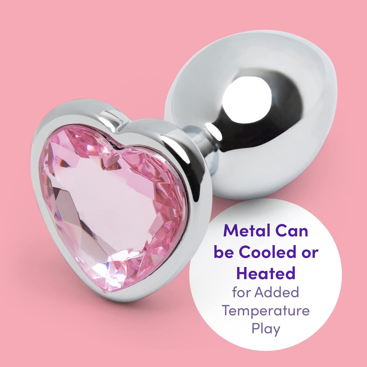 LoveHoney - Jewelled Pink Heart Shaped Butt Plug