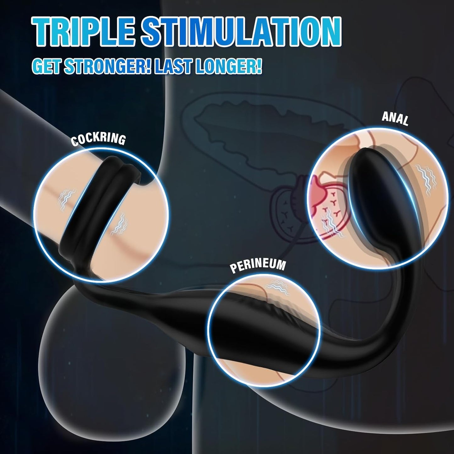 JoyProps - Triple Stimulation Butt Plug