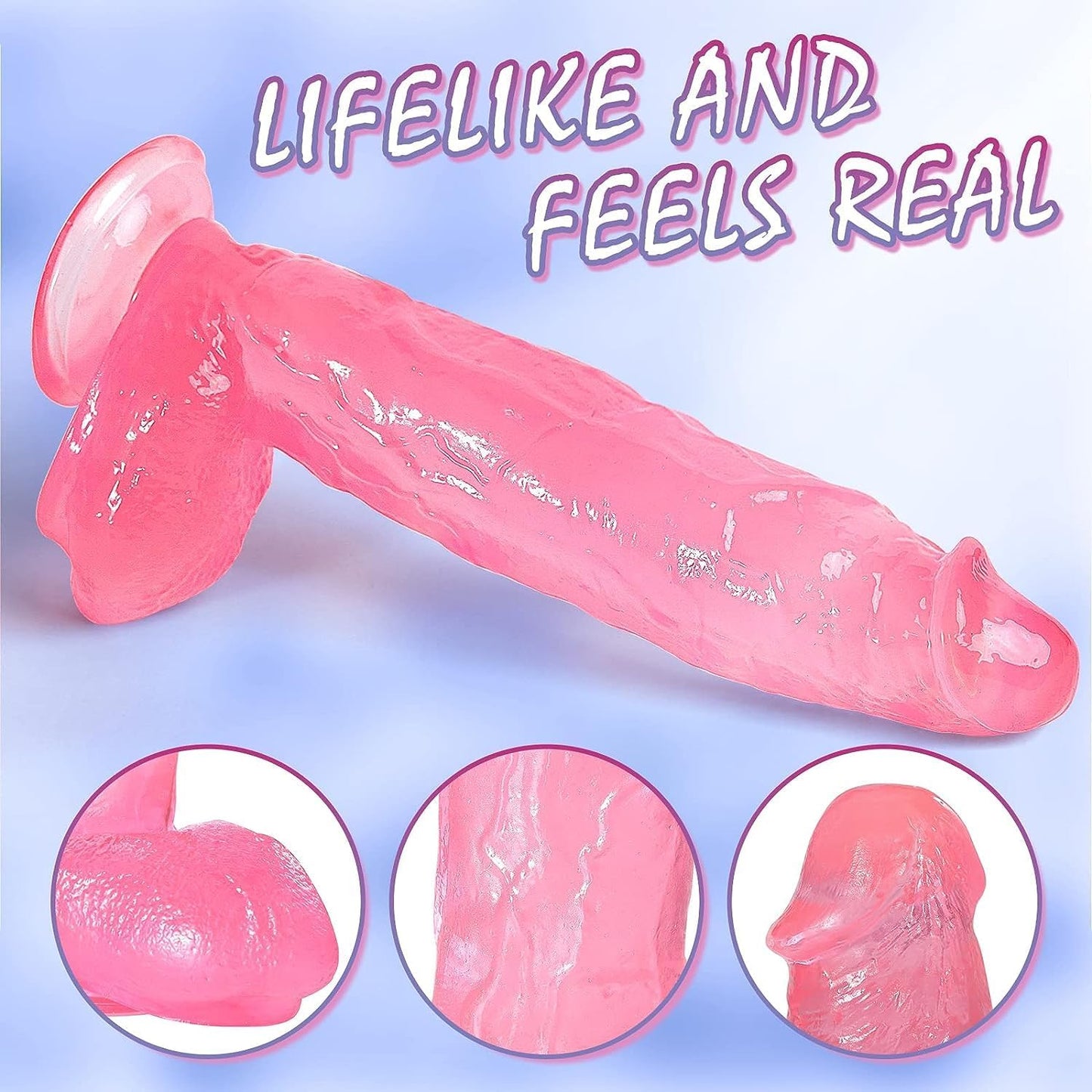 Riotor - 8 Inch Realistic Classic Pink Dildo