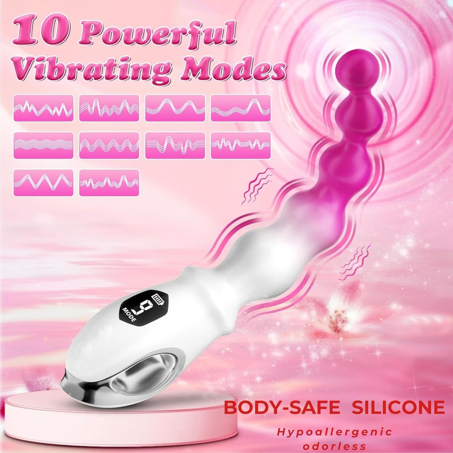 OzFuns - Vibrating Anal Beads Butt Plug