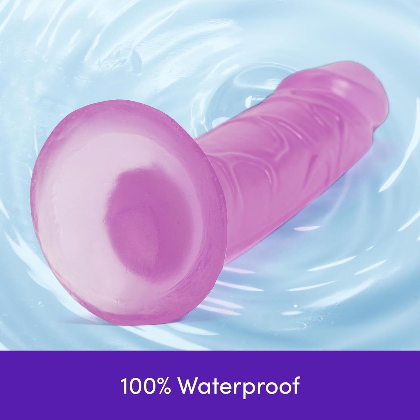 LoveHoney - 6 Inch Firm Purple Dildo