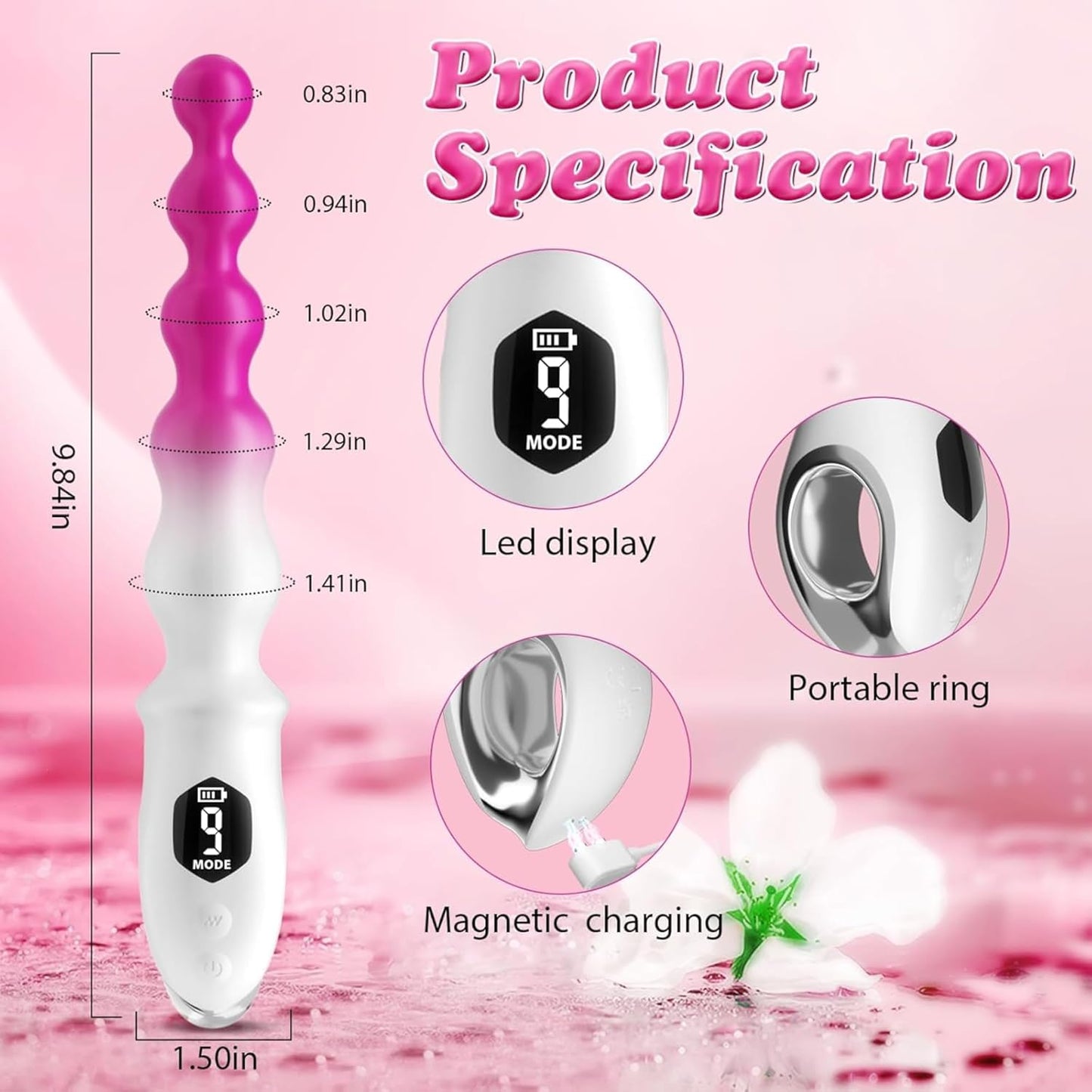 OzFuns - Vibrating Anal Beads Butt Plug