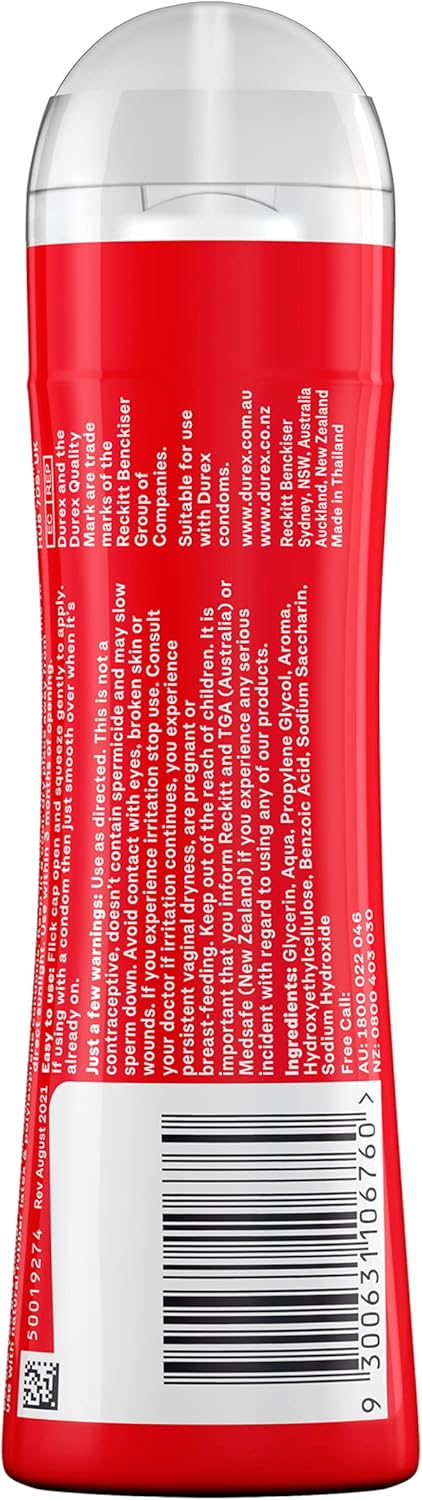 Durex - Strawberry Flavoured Lubricant (100 ml)