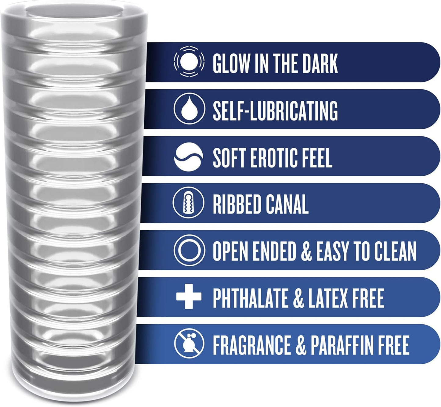 Blush - Rize! Ribz Self-Lubricating Masturbator