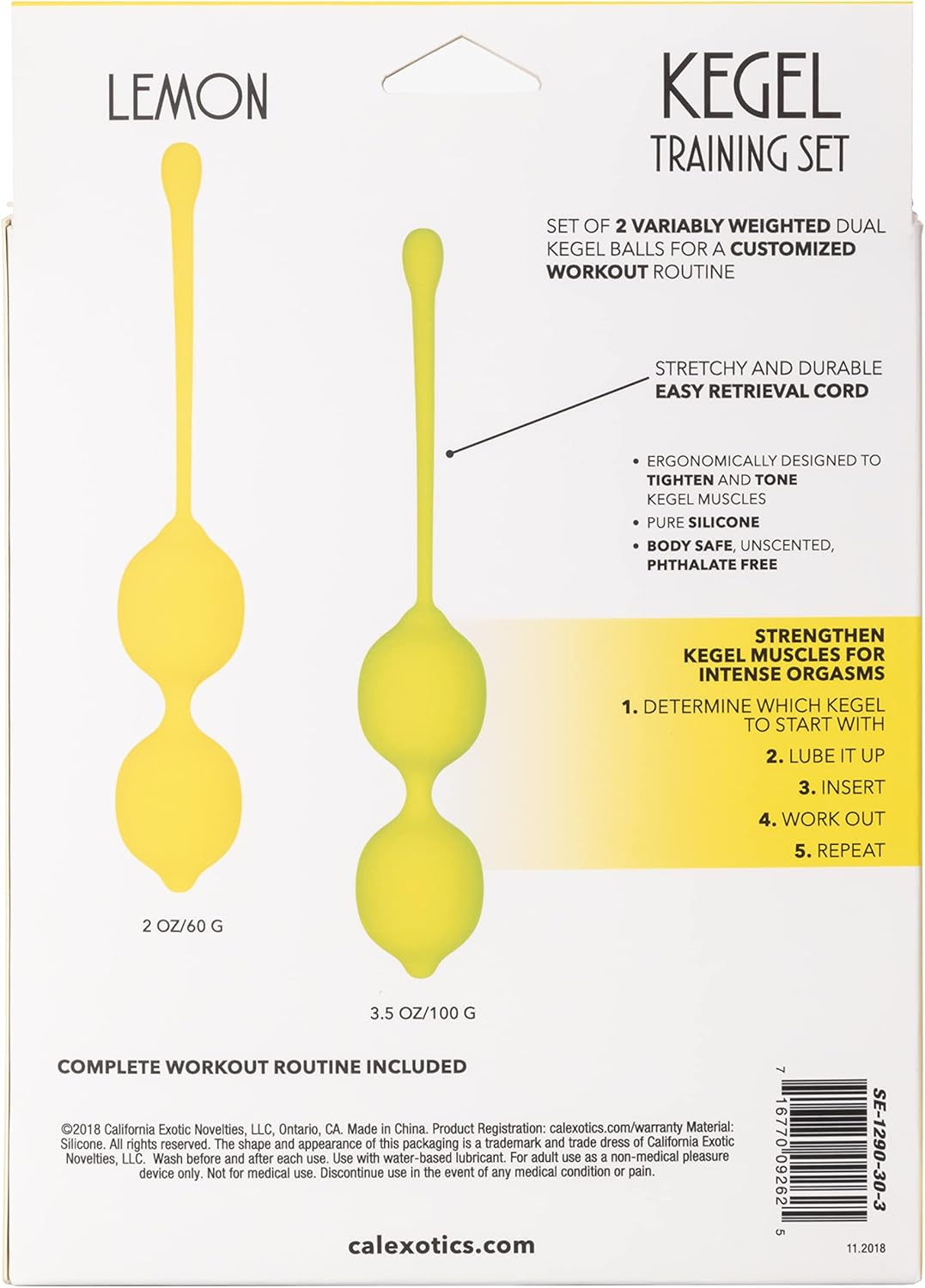 CalExotics - Lemon Kegel Training Set