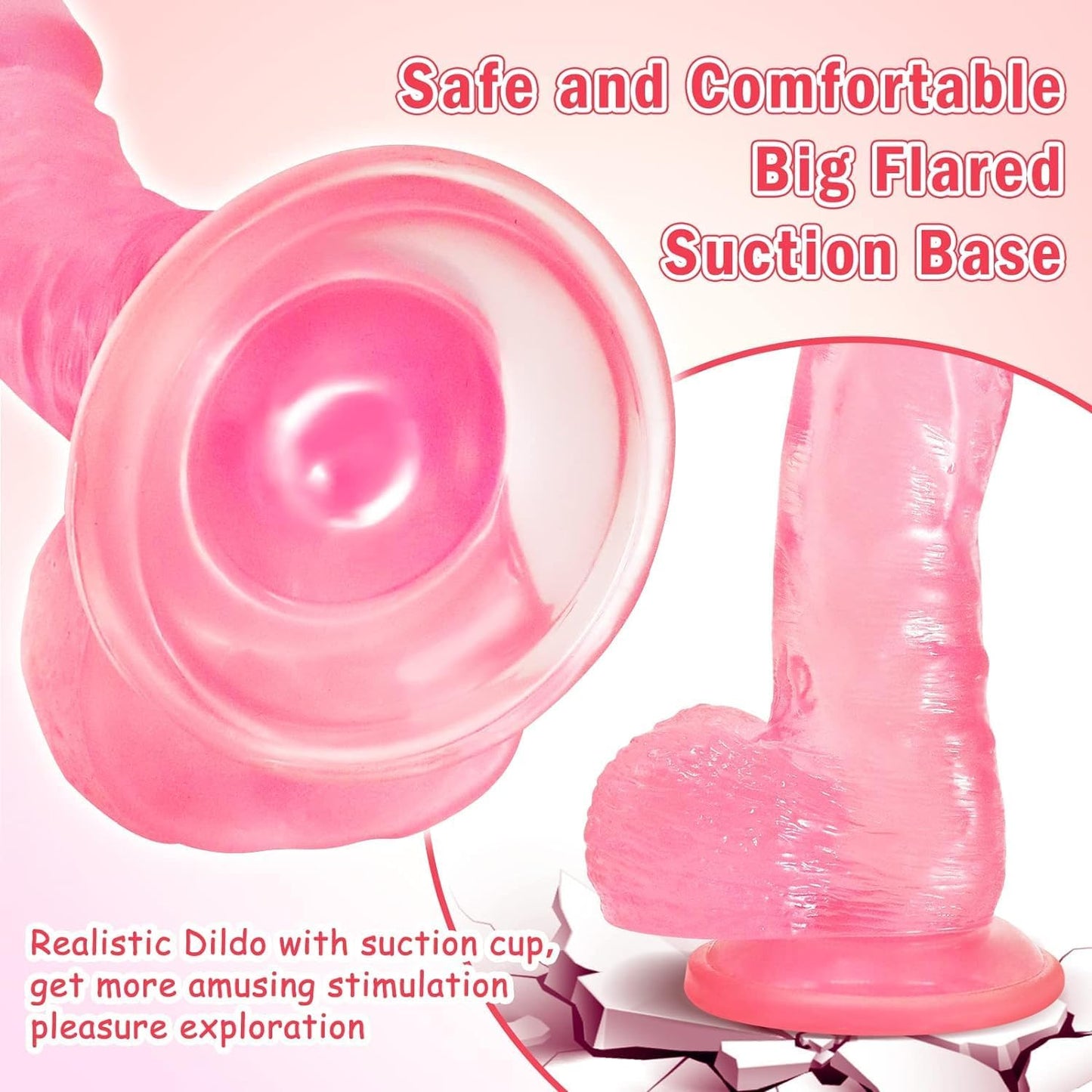 Riotor - 8 Inch Realistic Classic Pink Dildo