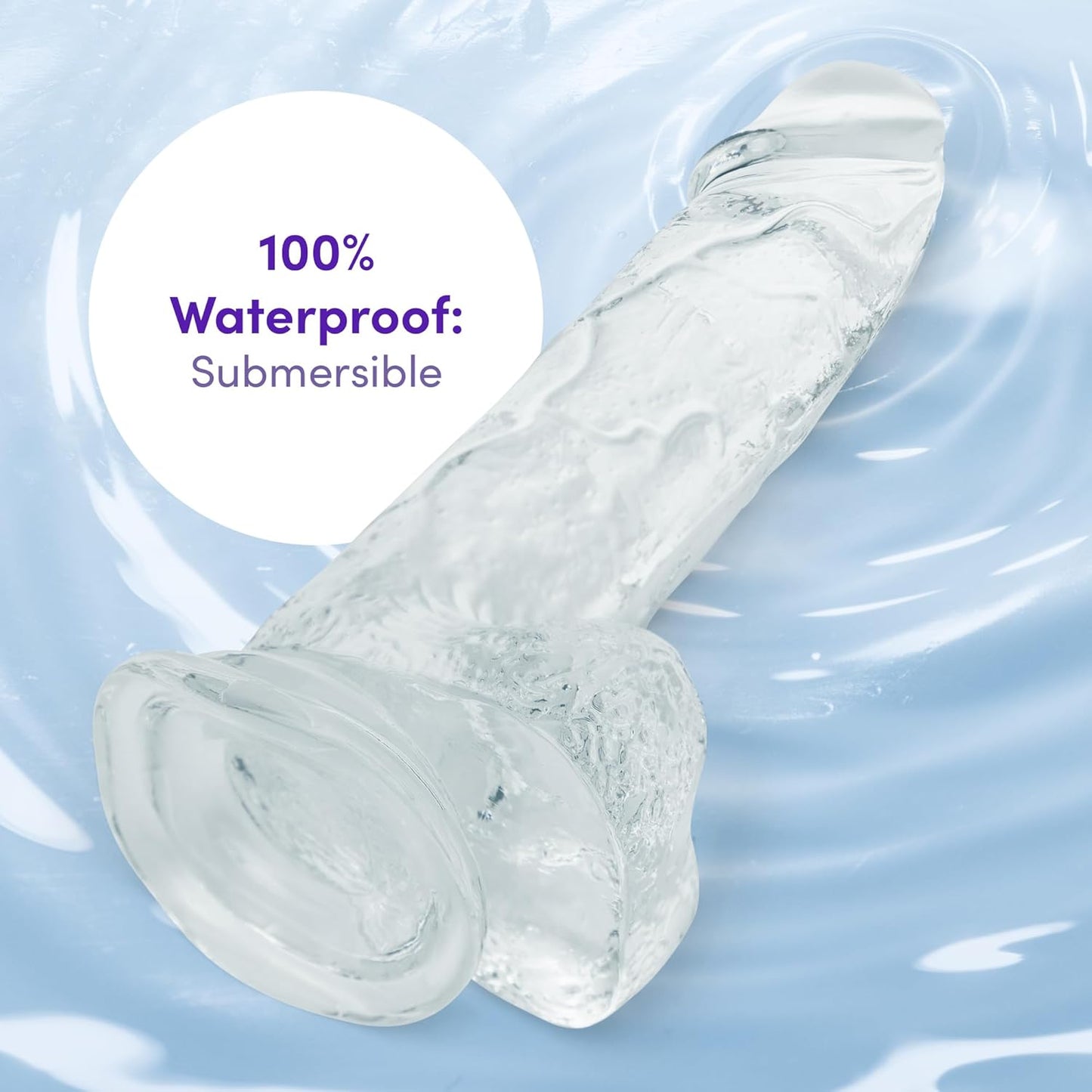 LoveHoney - Realistic 8 Inch Clear Dildo