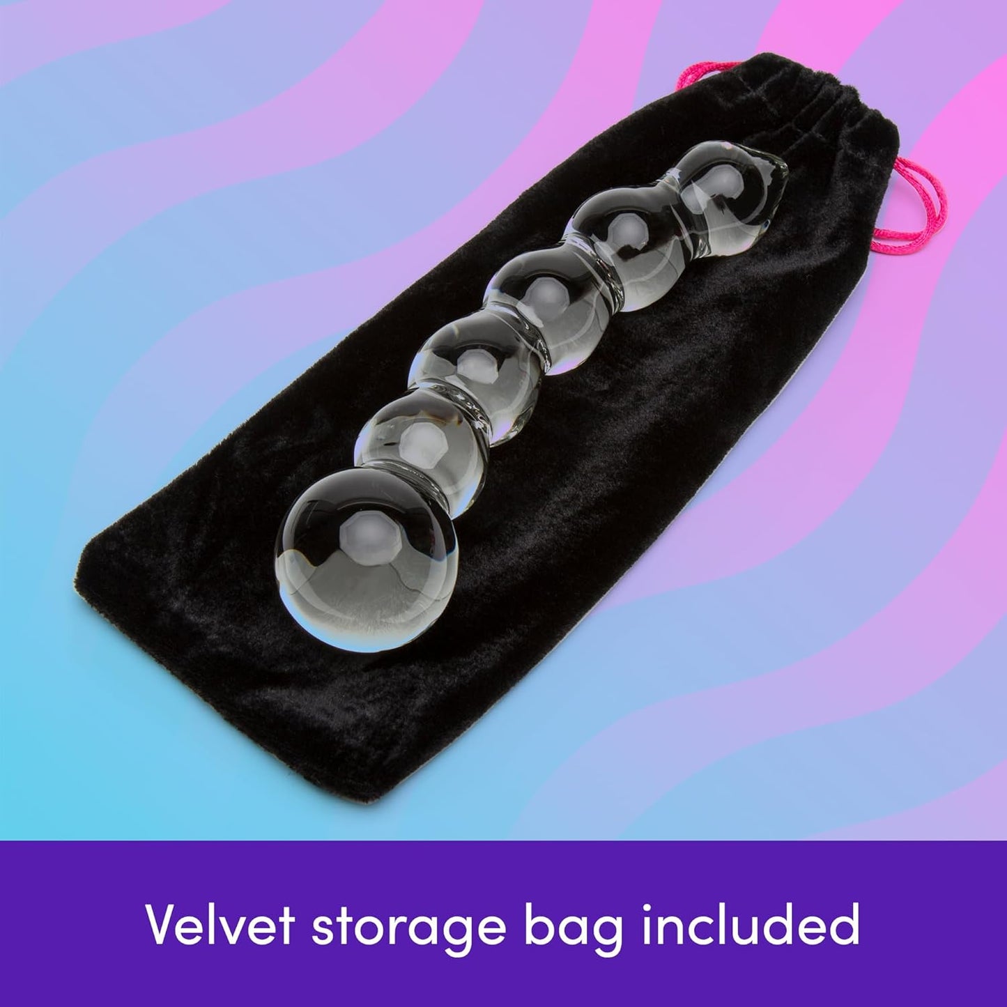 LoveHoney - 7 Inch Beaded Glass Dildo