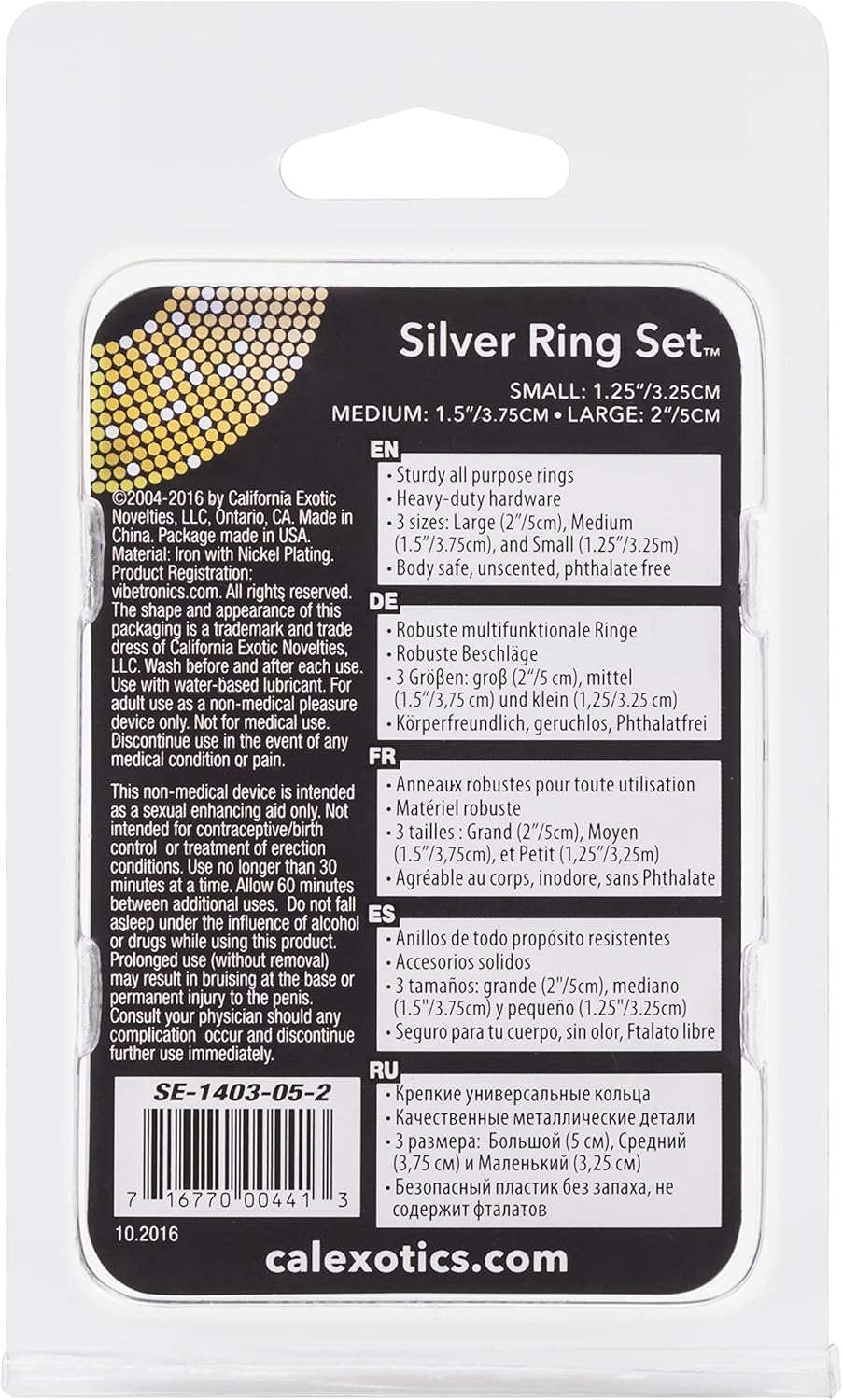 CalExotics - Silver Ring 3 Set