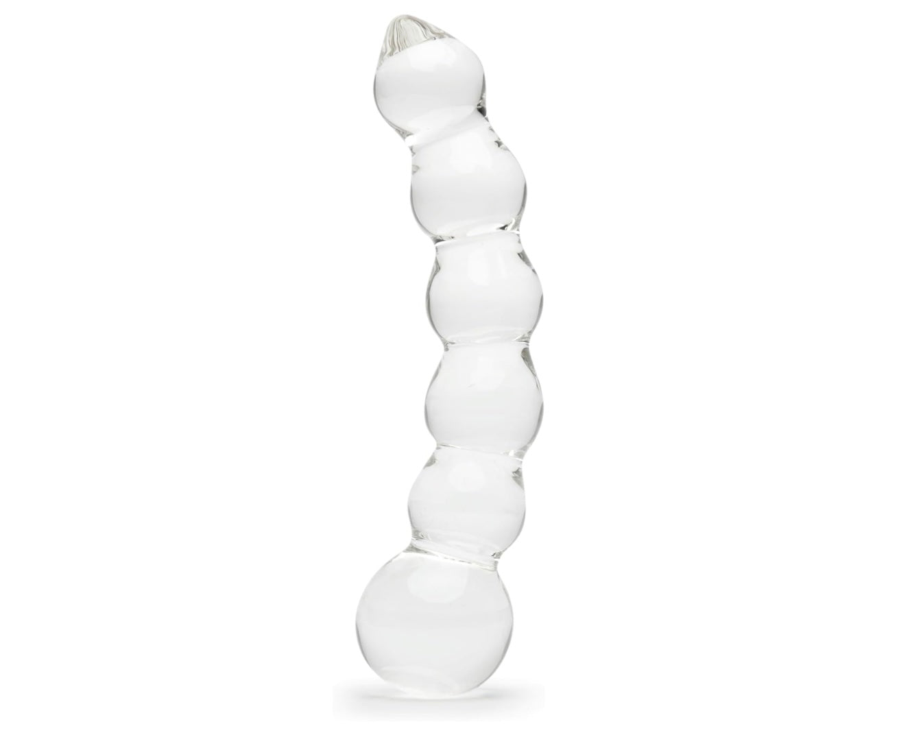 LoveHoney - 7 Inch Beaded Glass Dildo