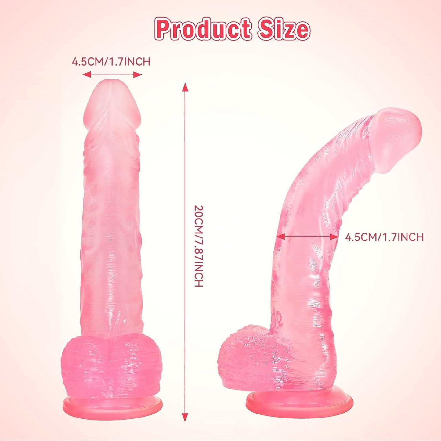 Riotor - 8 Inch Realistic Classic Pink Dildo