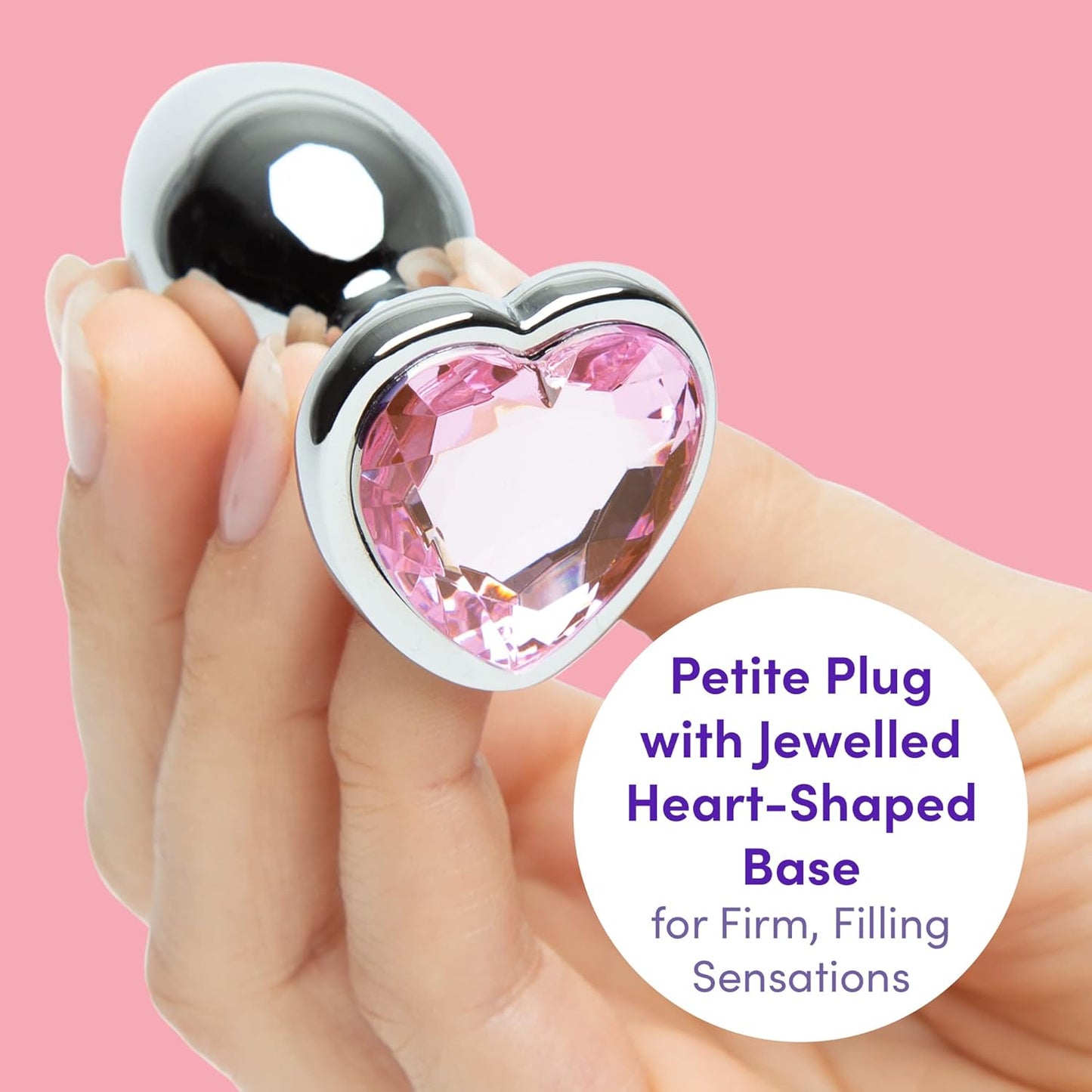 LoveHoney - Jewelled Pink Heart Shaped Butt Plug