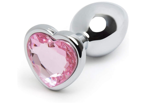 LoveHoney - Jewelled Pink Heart Shaped Butt Plug
