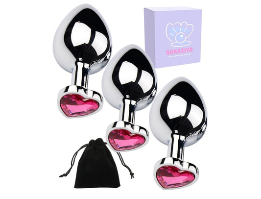 SAKASIYA - 3pc Heart Plugs Set