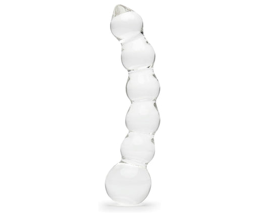 LoveHoney - 7 Inch Beaded Glass Dildo
